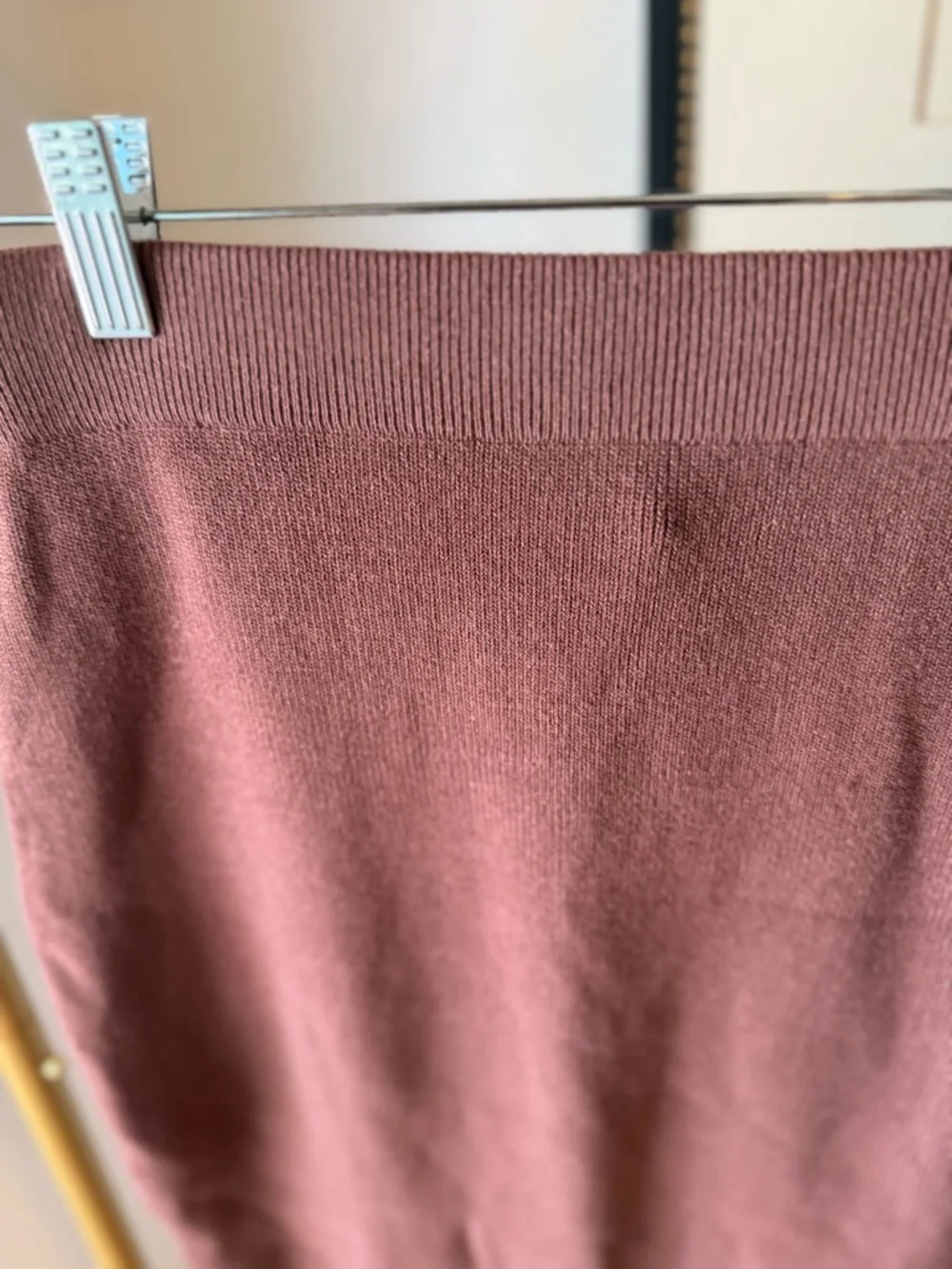 Sleeveless Knit Skirt Set in Dusty Mauve - Picture 3 of 6